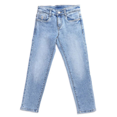 Blue Slim fit Stone Washed Jeans