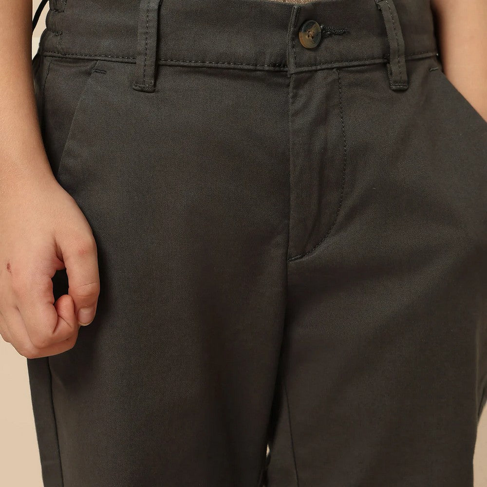 Olive Twill Regular Fit Trousers