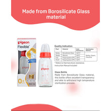 Load image into Gallery viewer, Red Glass Feeding Bottle With Nipple - 120ml
