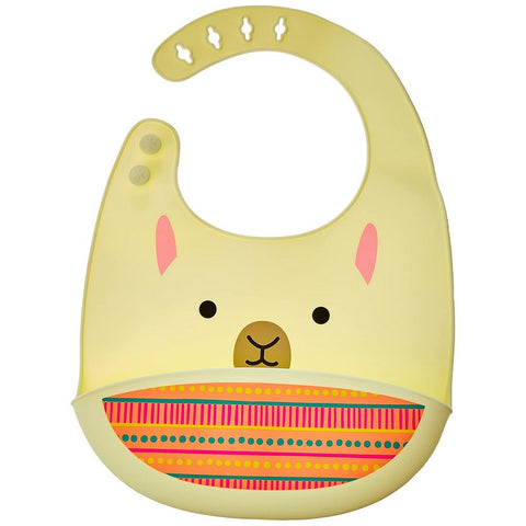 Llama Printed Fold & Go Silicone Bib