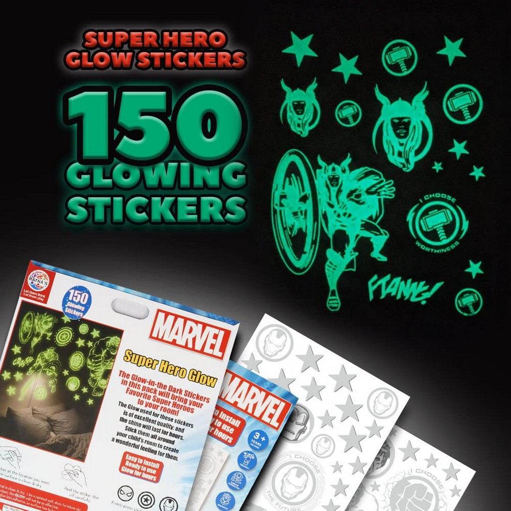 Marvel Super Hero Glow In The Dark Sticker