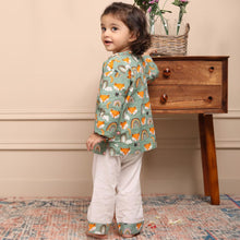 Load image into Gallery viewer, Green Rainbow Theme Cotton Full Sleeves Nightsuit
