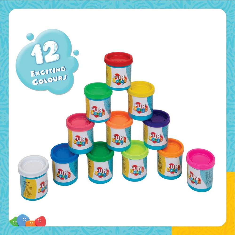 Fun Dough Box Of 12 Colors - 50gm