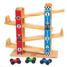 Load image into Gallery viewer, Ramp Racer Wooden Racing Toy With 3 Mini Cars
