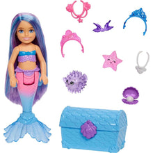 Load image into Gallery viewer, Barbie Chelsea Mermaid Power Doll With 2 Pets &amp; Accessories
