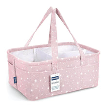 Load image into Gallery viewer, Pink And Grey Baby Diaper Caddy Organizer
