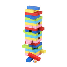 Load image into Gallery viewer, Quest Stackrr Colour Crash Tumbling Tower Game With 54 Precision Wooden Blocks
