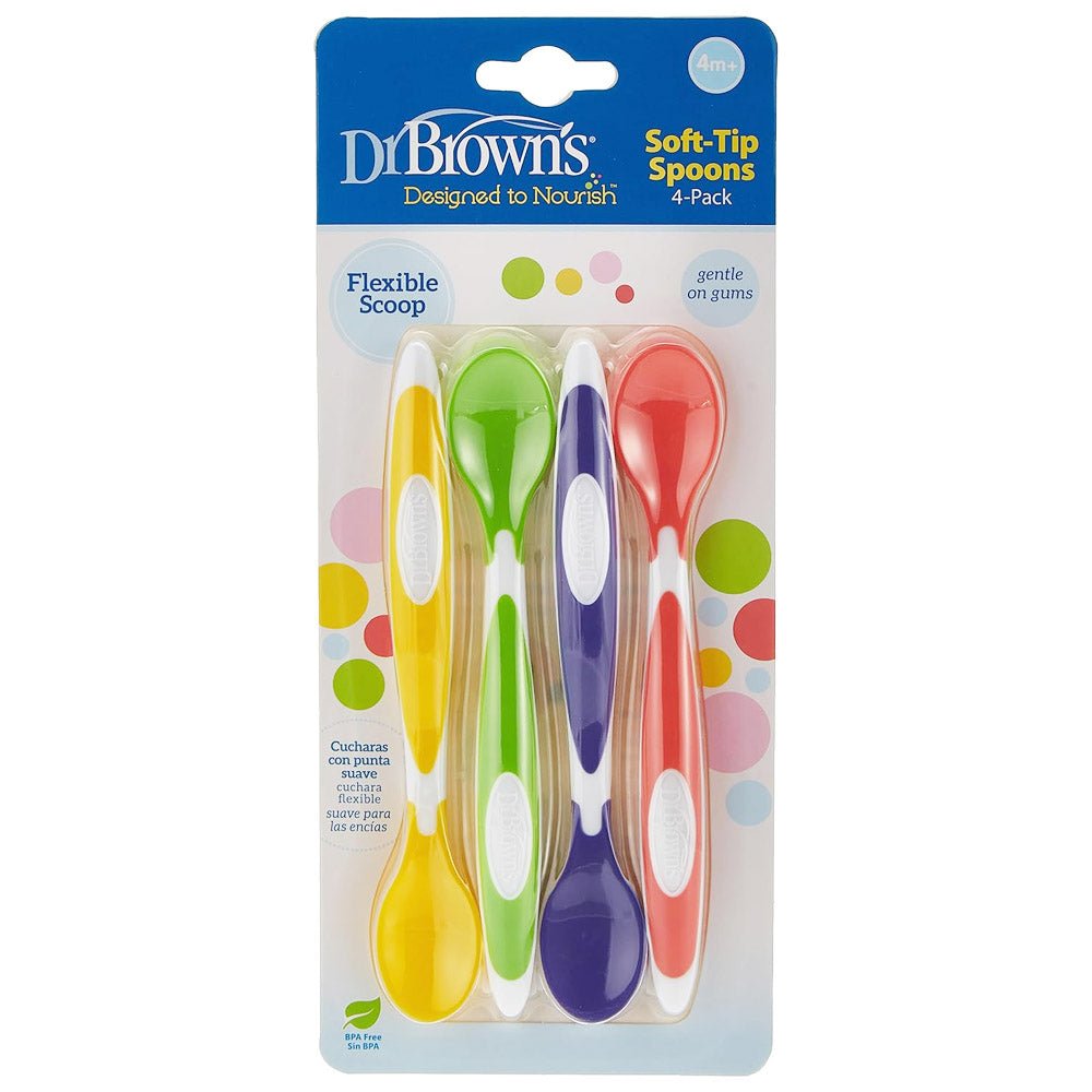 Multi Color Soft-Tip Spoons (Pack Of 4)