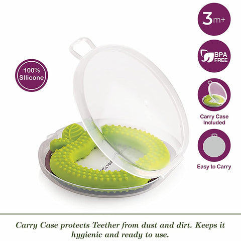 Green Apple Shape Soft Silicone Teether