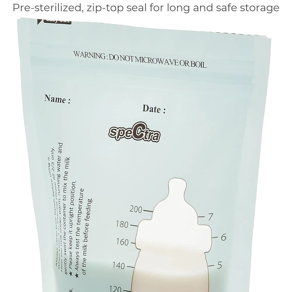 Spectra Disposable Easy Milk Storage Bags, 200ml - Pack Of 30