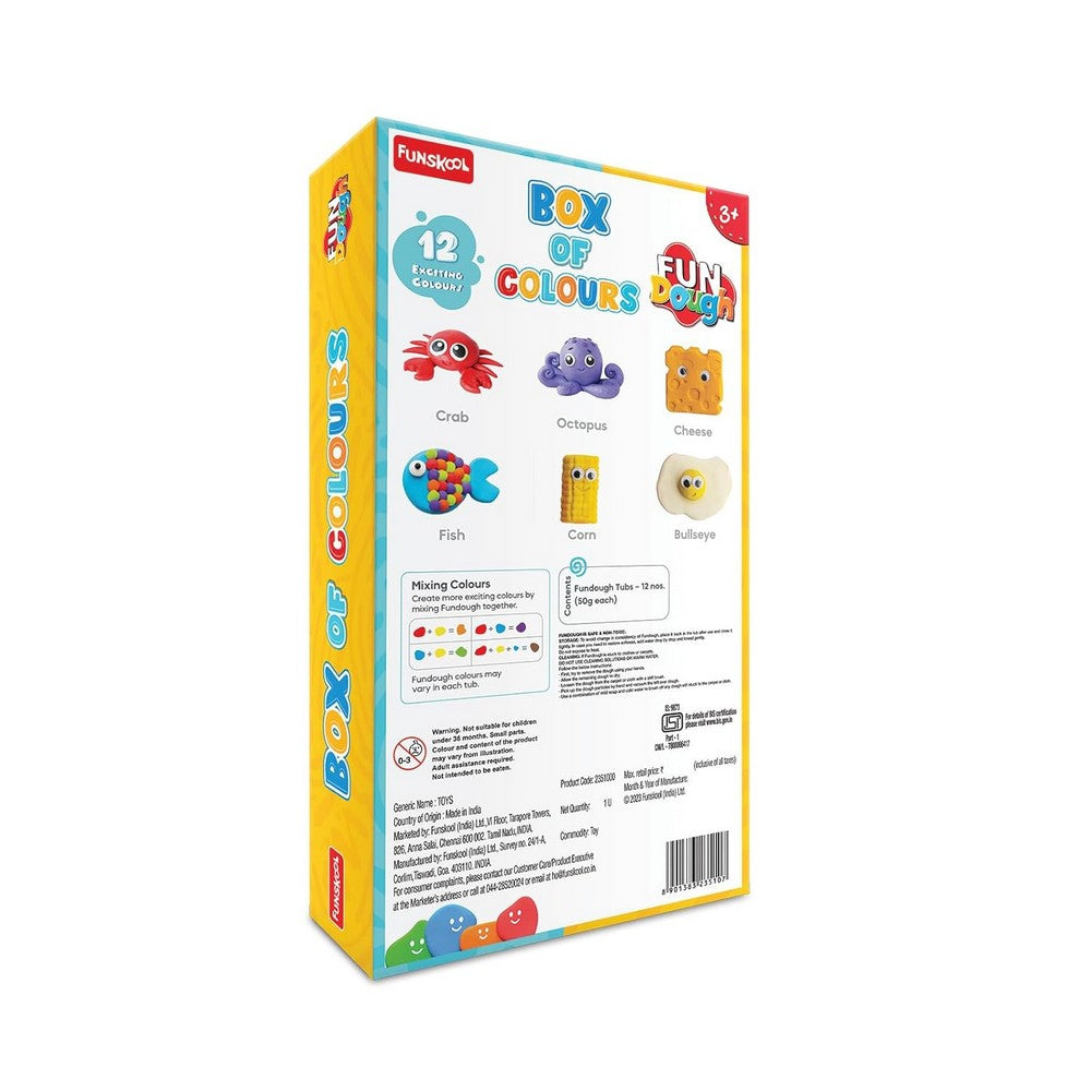 Fun Dough Box Of 12 Colors - 50gm