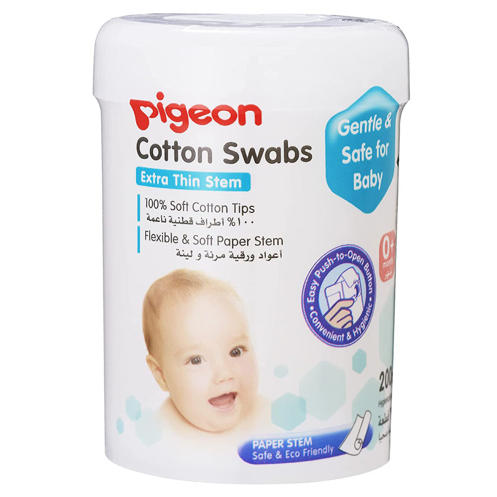 White Cotton Swabs Extra Thin Stem- 200 Pieces