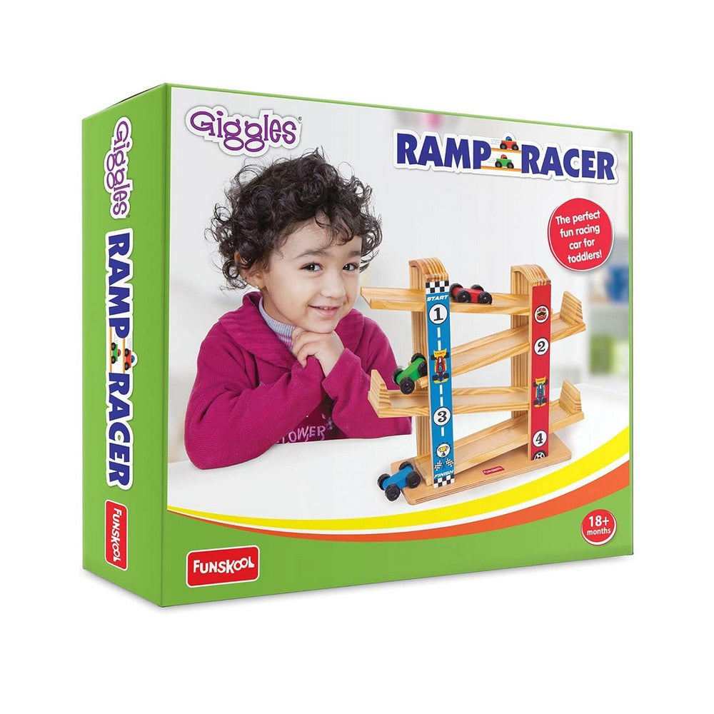 Ramp Racer Wooden Racing Toy With 3 Mini Cars