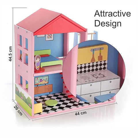 Wooden Doll House Toys Playset