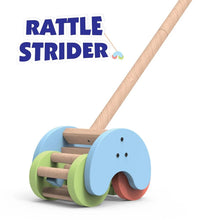 Load image into Gallery viewer, Wooden Rattle Strider Push Along Toy With Detachable Handle
