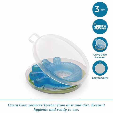 Blue Fingers Shaped Water Filled Teether With Carry Case