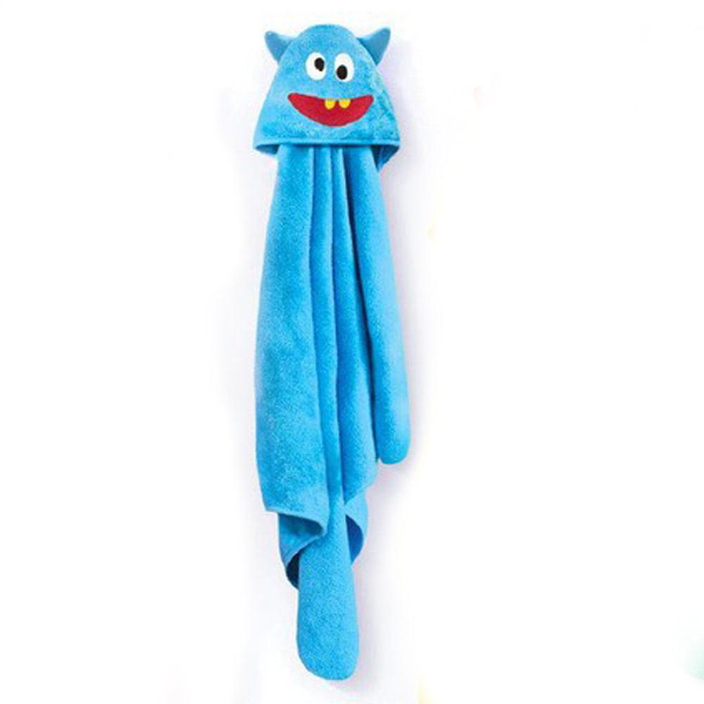 Blue Monster Hooded Baby Towel