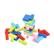 Load image into Gallery viewer, Quest Stackrr Colour Crash Tumbling Tower Game With 54 Precision Wooden Blocks
