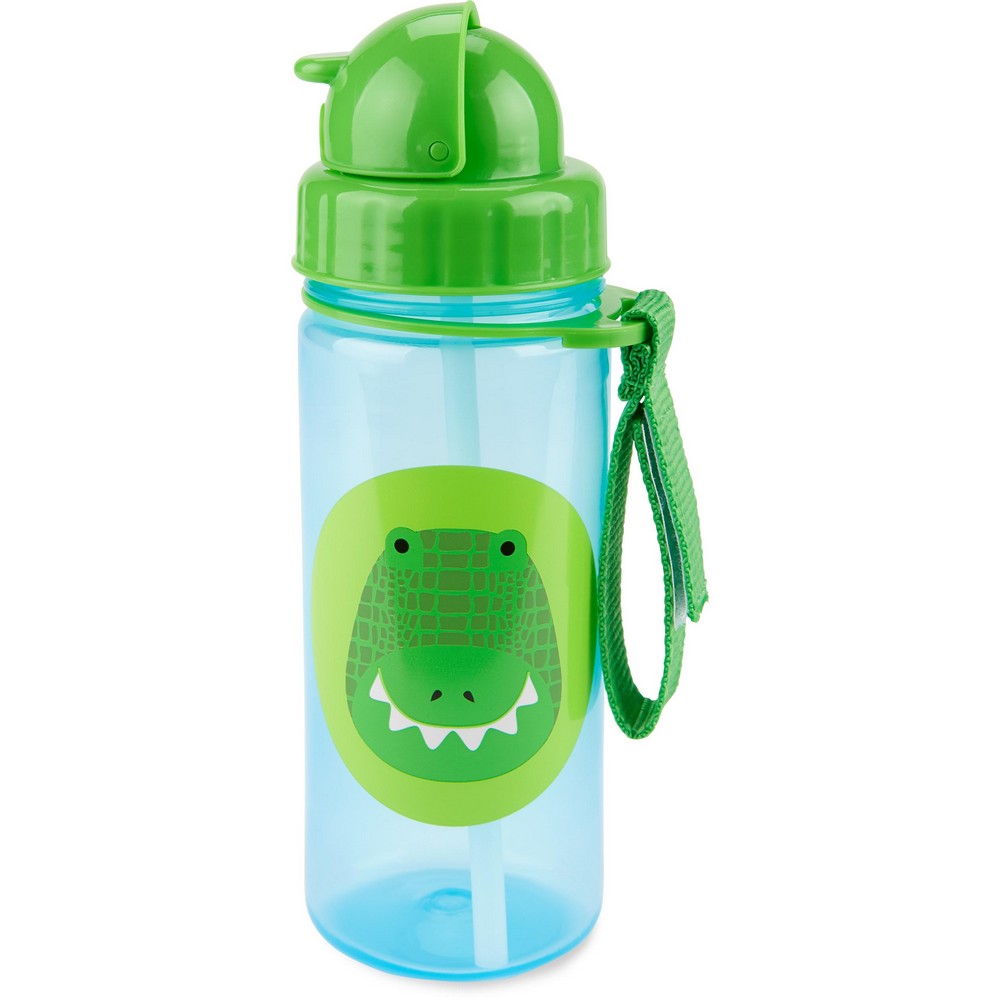 Green Crocodile Skip Hop Zoo Straw Straw Bottle