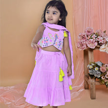 Load image into Gallery viewer, Lavender Embroidered Choli With Lehenga &amp; Dupatta
