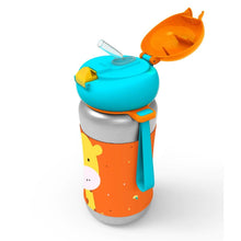 Load image into Gallery viewer, Yellow Giraffe Printed Sport Sipper Stainless Steel Water Bottle
