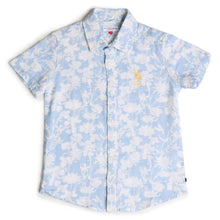 Load image into Gallery viewer, Blue Floral Printed Half Sleeves Shirt
