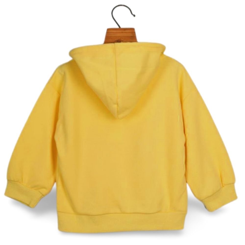 Yellow & Lilac Front Applique Hoodie