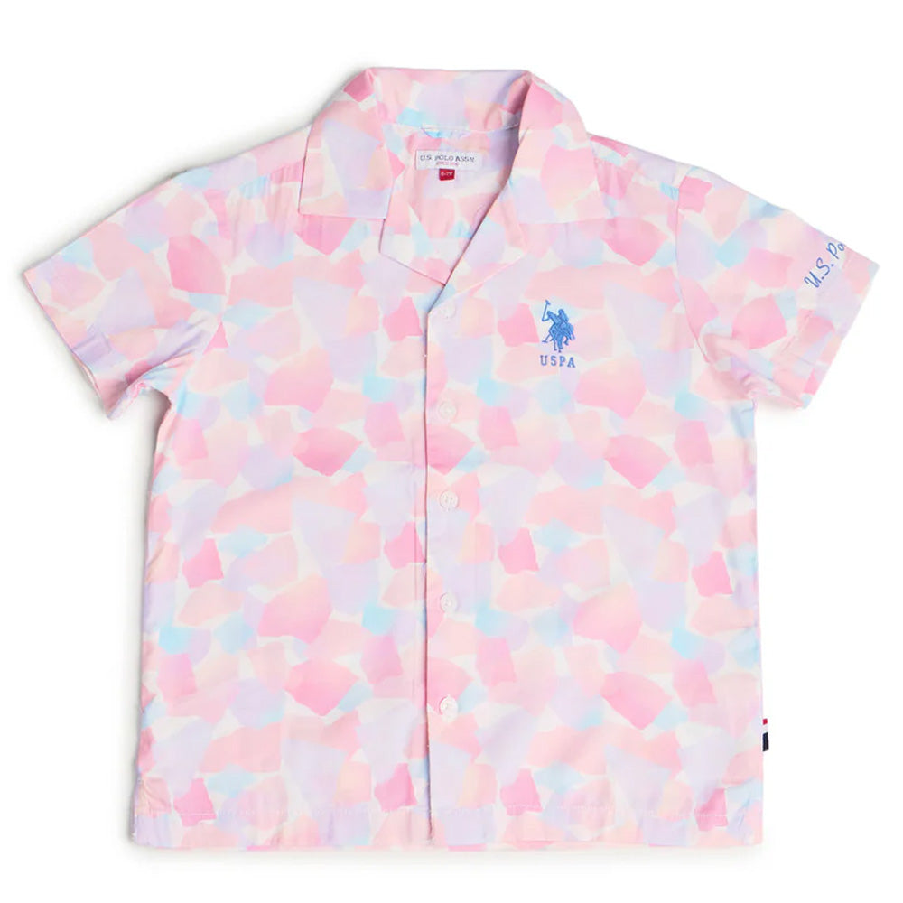 Pink Abstract Printed Shirt