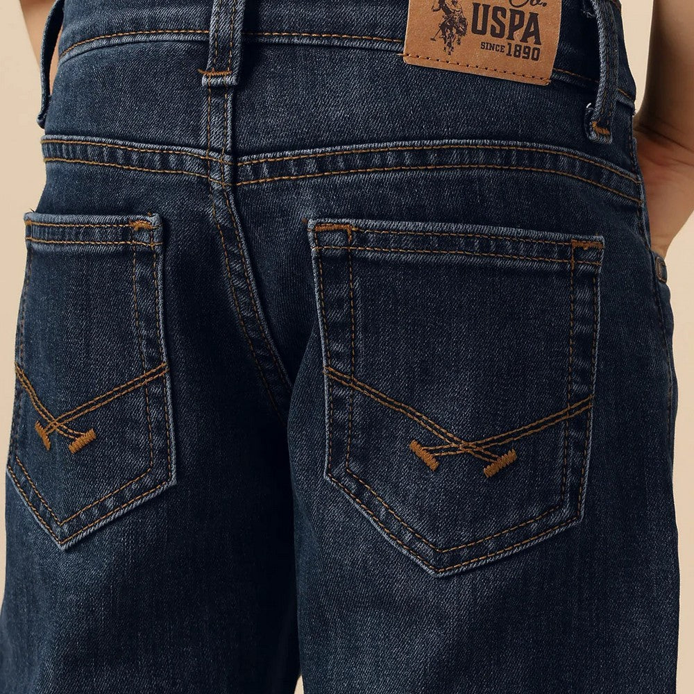 Denim Whiskered Relaxed Fit Jeans