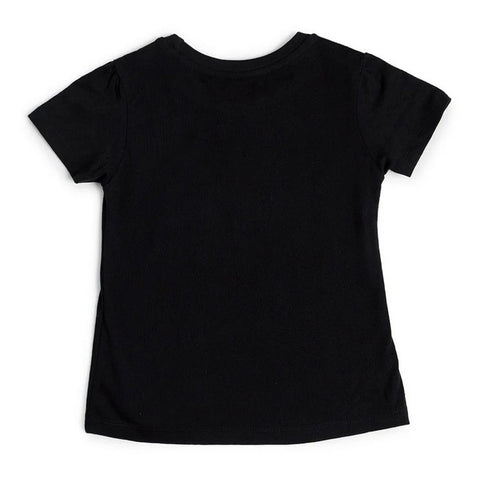 Black Embellished Crew Neck T-Shirt