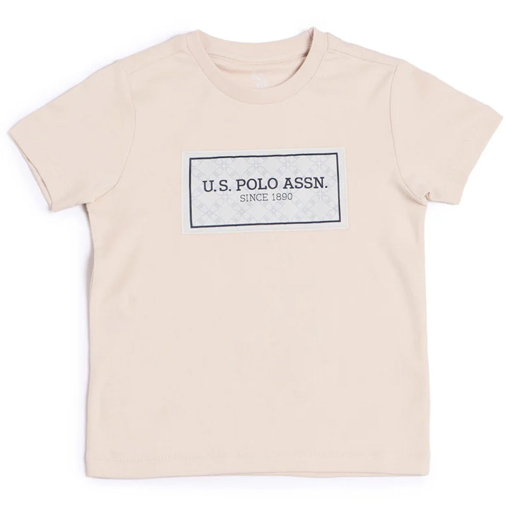 Beige Half Sleeves T-Shirt