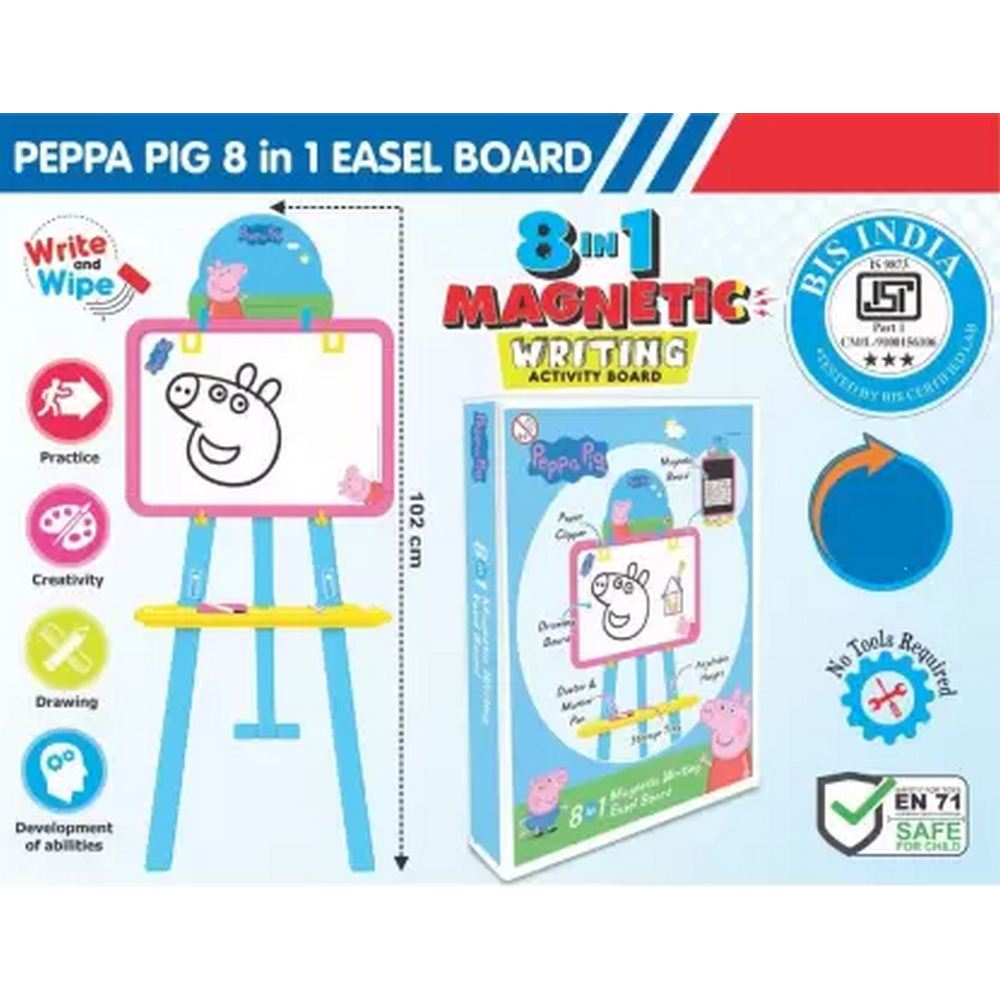 Peppa Pig 8 In 1 Magnetic Writing Easel Board