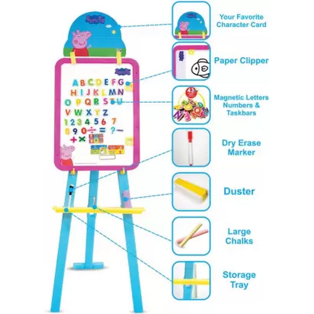 Peppa Pig 8 In 1 Magnetic Writing Easel Board