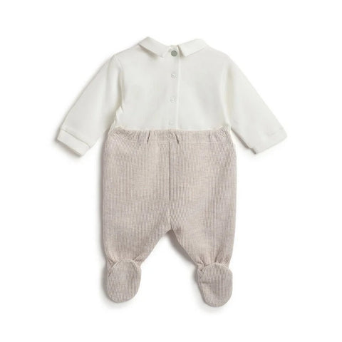 Beige Full Sleeves Bear Footsie