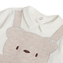 Load image into Gallery viewer, Beige Full Sleeves Bear Footsie

