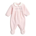 Pink Full Sleeves Applique Footsie