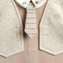 Load image into Gallery viewer, Beige Full Sleeves Footsie With Tie

