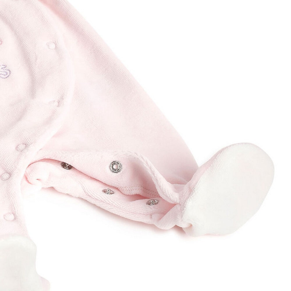 Pink Full Sleeves Printed Footsie