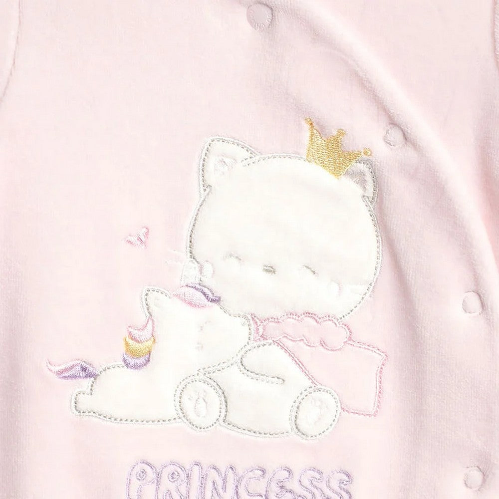 Pink Full Sleeves Printed Footsie