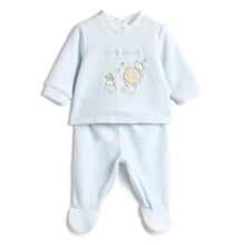 Load image into Gallery viewer, Blue Applique Full Sleeves Set
