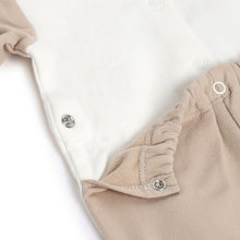 Load image into Gallery viewer, Beige Full Sleeves Footsie
