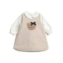 Load image into Gallery viewer, White Full Sleeves Top With Beige Half Sleeves Dress
