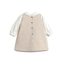 Load image into Gallery viewer, White Full Sleeves Top With Beige Half Sleeves Dress
