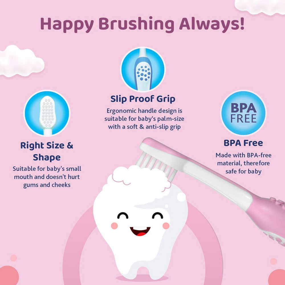 Pink Ultra Soft Bristles Honey Bee Printed Toothbrush