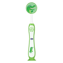 Load image into Gallery viewer, Blue &amp; Green Animal Theme Toothbrush With Cover
