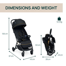 Load image into Gallery viewer, Black Glee Uneven Stroller
