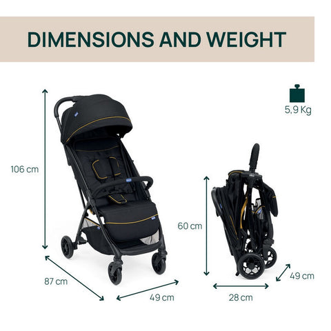 Black Glee Uneven Stroller