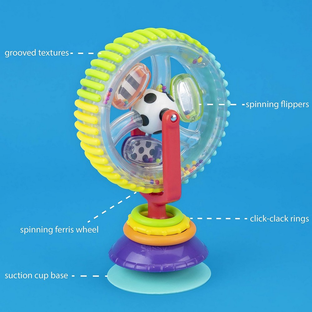 Sassy Wonder Wheel Toy With Suction Base(Color May Vary)