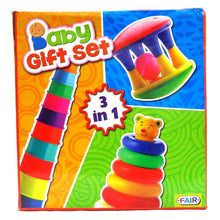 Load image into Gallery viewer, 3 In 1 Stacking Cups And Teddy Rings Baby Gift Set
