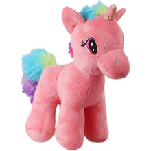 Load image into Gallery viewer, Pink Stuffed Unicorn Soft Toy With Glitter Horn
